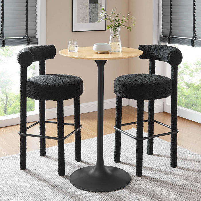 Modway Lippa Round Wood Bar Table Living Room Furniture - View 25