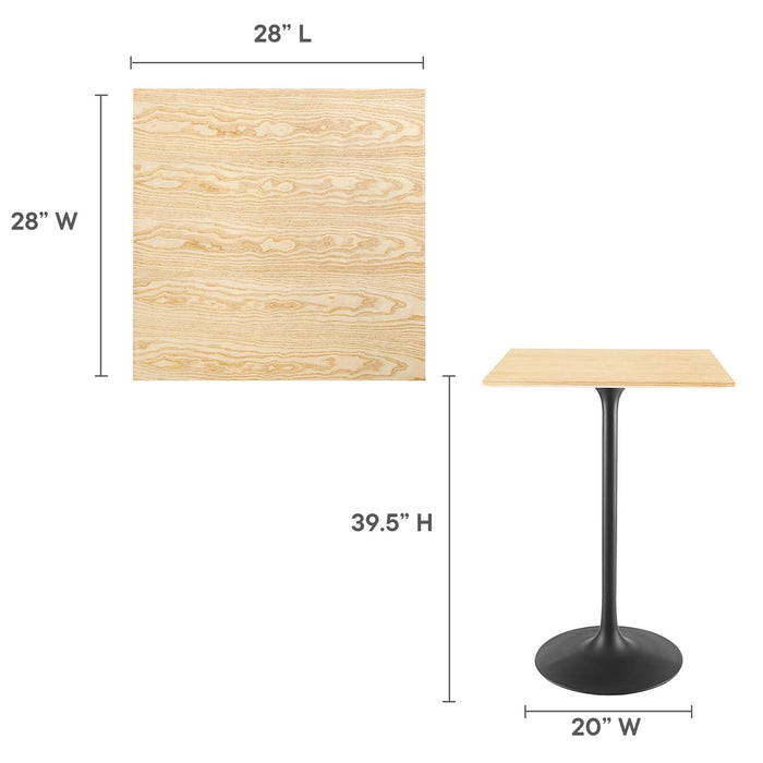 Lippa Square Wood Bar Table