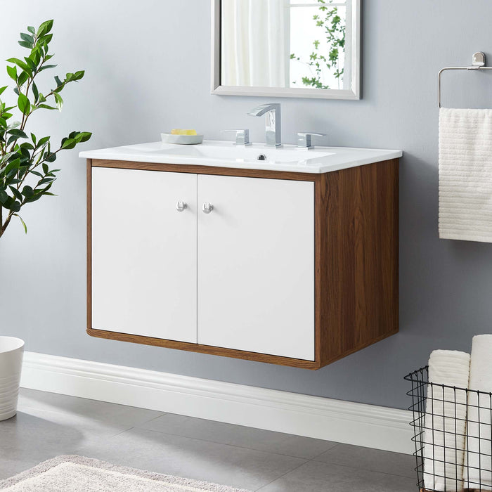 Transmit Wall-Mount Bathroom Vanity Basin Included