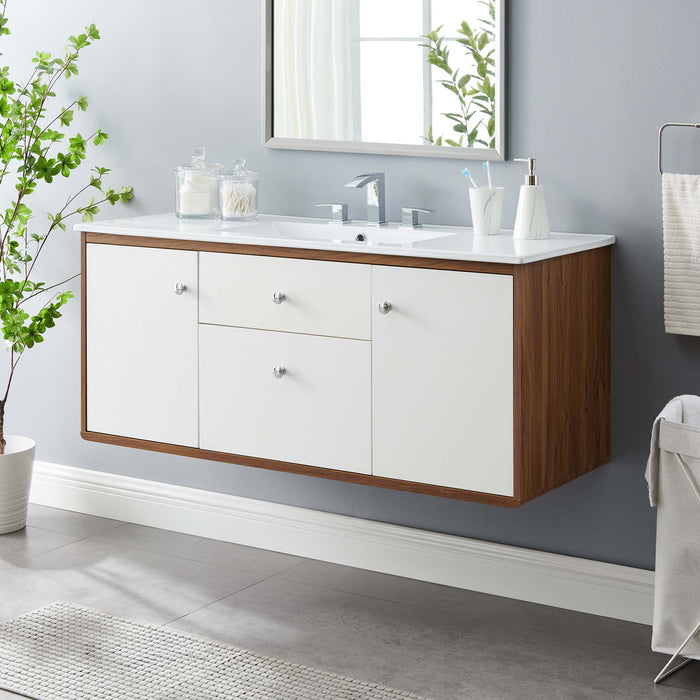 Transmit Wall-Mount Bathroom Vanity Basin Included