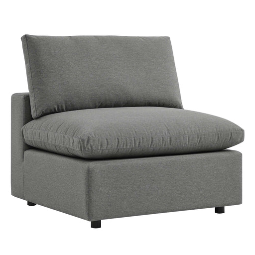 Commix Overstuffed Outdoor Patio Armless Chair - alternate angle view