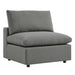 Commix Overstuffed Outdoor Patio Armless Chair - alternate angle view