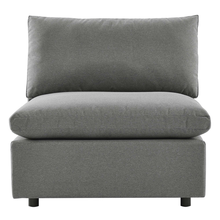 Commix Overstuffed Outdoor Patio Armless Chair - view 6