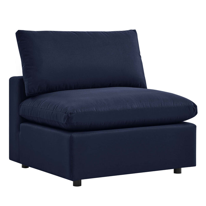 Commix Overstuffed Outdoor Patio Armless Chair - view 9