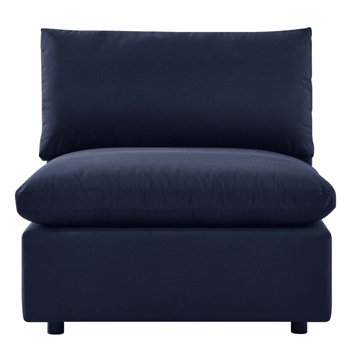 Commix Overstuffed Outdoor Patio Armless Chair - view 13