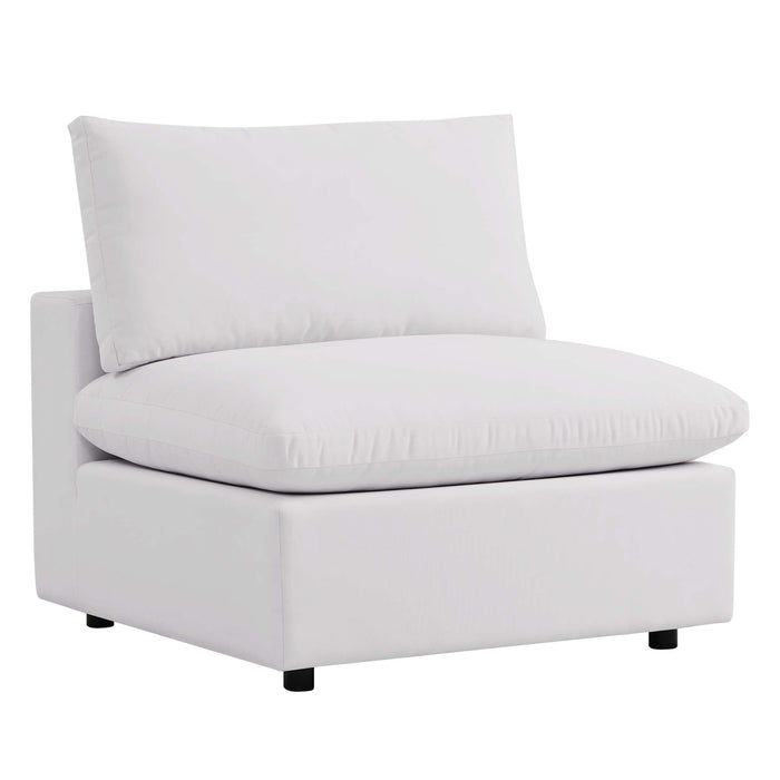 Commix Overstuffed Outdoor Patio Armless Chair - view 16