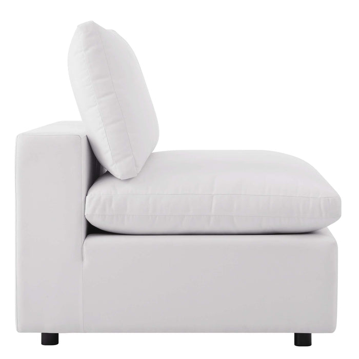 Commix Overstuffed Outdoor Patio Armless Chair - view 18