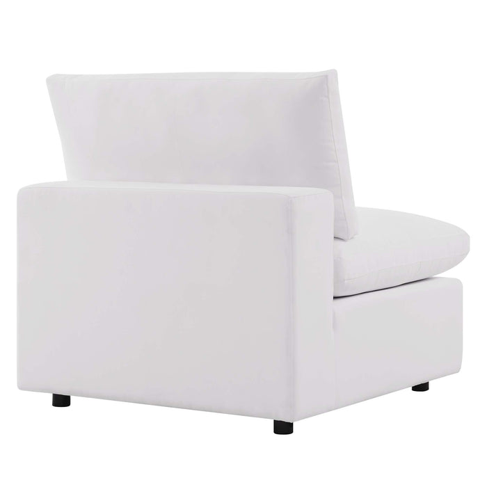 Commix Overstuffed Outdoor Patio Armless Chair - view 19