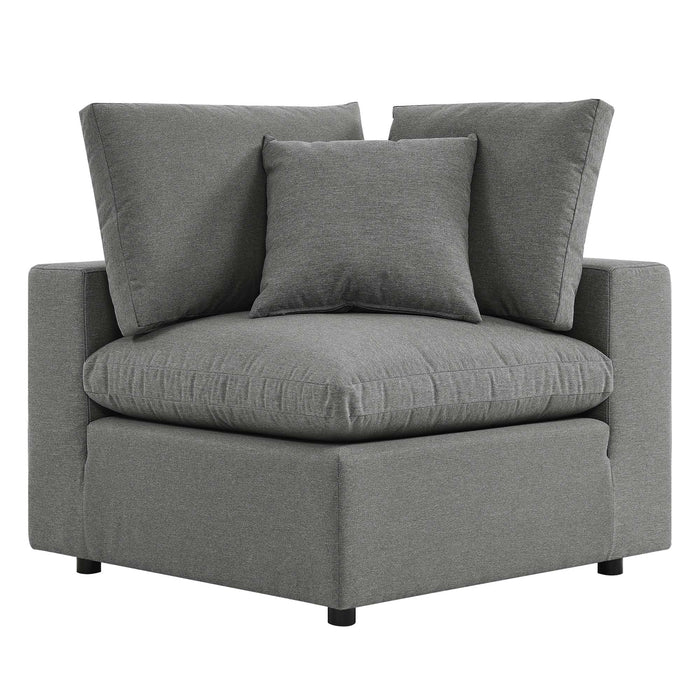 Commix Overstuffed Outdoor Patio Corner Chair - alternate angle view