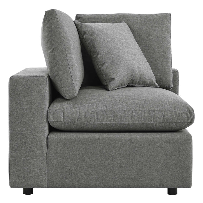 Commix Overstuffed Outdoor Patio Corner Chair - in lifestyle setting