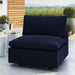 Commix Sunbrella® Outdoor Patio Armless Chair Navy