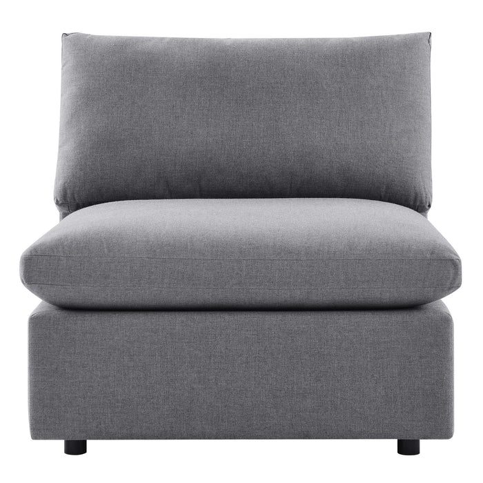 Commix Sunbrella® Outdoor Patio Armless Chair Gray