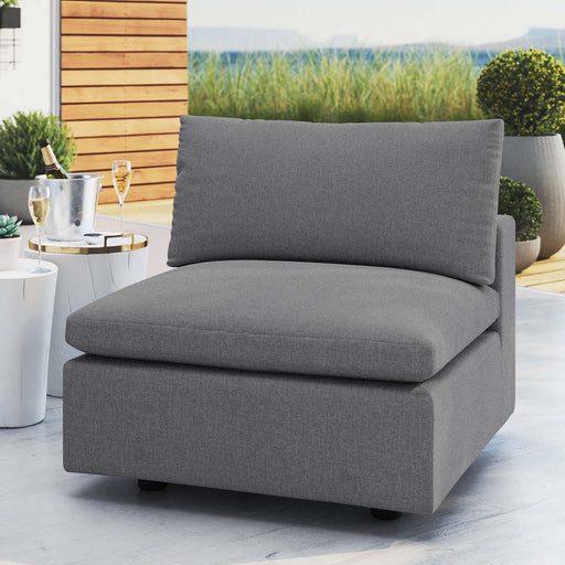 Commix Sunbrella® Outdoor Patio Armless Chair Gray