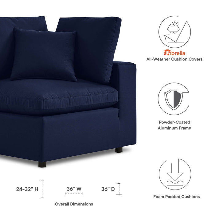 Commix Sunbrella® Outdoor Patio Corner Chair - detail close-up
