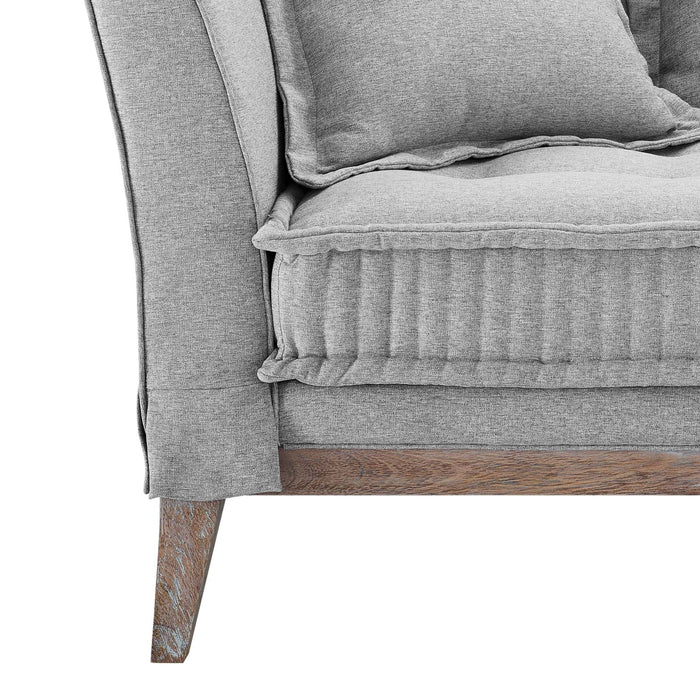 Rowan Fabric Sofa – Modern Farmhouse Design with Soft Upholstery and Seven Cozy Throw Pillows