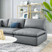 Commix 5-Piece Down Filled Overstuffed Vegan Leather Sectional Sofa by Modway - detail close-up