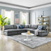 Commix 5-Piece Down Filled Overstuffed Vegan Leather Sectional Sofa by Modway - front view