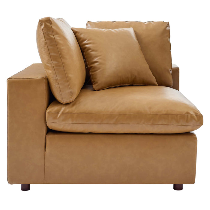 Commix 5-Piece Down Filled Overstuffed Vegan Leather Sectional Sofa by Modway - view 19