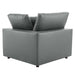 Commix Down Filled Overstuffed Vegan Leather 5-Piece Sectional Sofa by Modway - interior view
