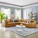 Commix Down Filled Overstuffed Vegan Leather 5-Piece Sectional Sofa by Modway - control panel detail