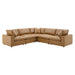 Commix Down Filled Overstuffed Vegan Leather 5-Piece Sectional Sofa by Modway - view 16