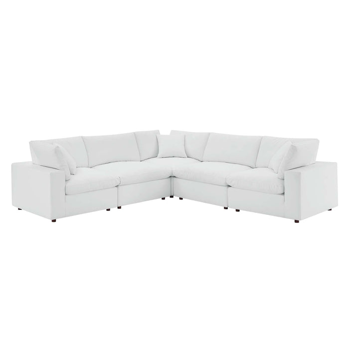 Commix Down Filled Overstuffed Vegan Leather 5-Piece Sectional Sofa by Modway - view 27