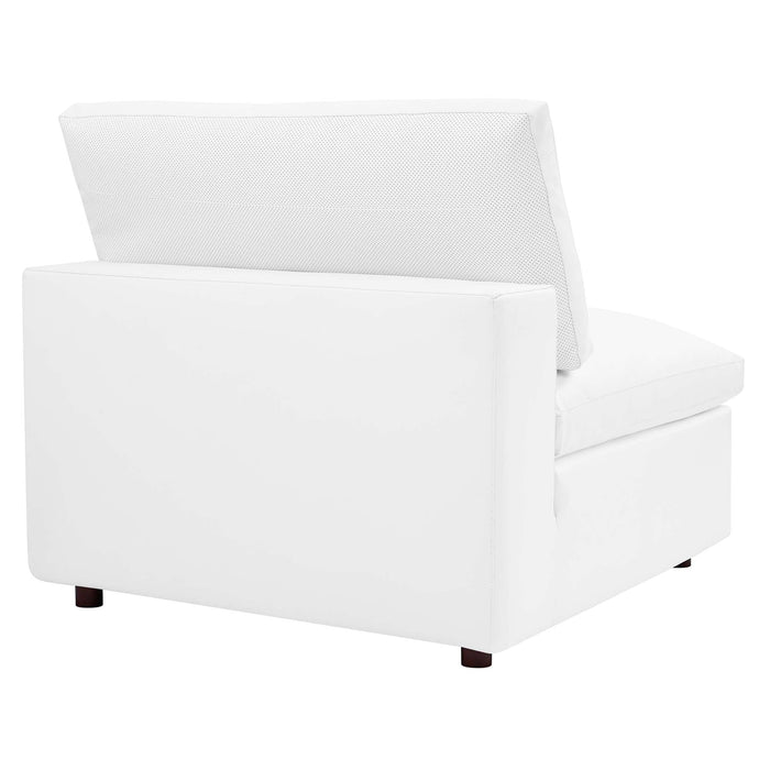 Commix Down Filled Overstuffed Vegan Leather 5-Piece Sectional Sofa sectional sofa seating detail