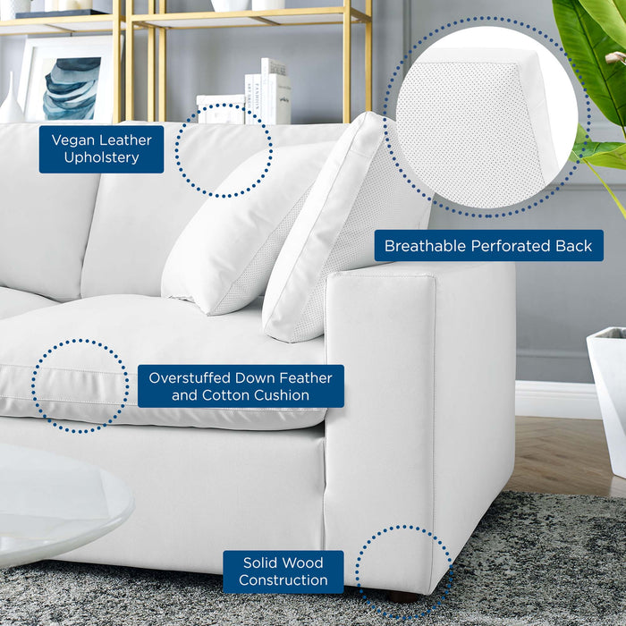 Commix Down Filled Overstuffed Vegan Leather 5-Piece Sectional Sofa by Modway - view 25