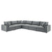 Commix Down Filled Overstuffed Vegan Leather 6-Piece Sectional Sofa by Modway - angle view