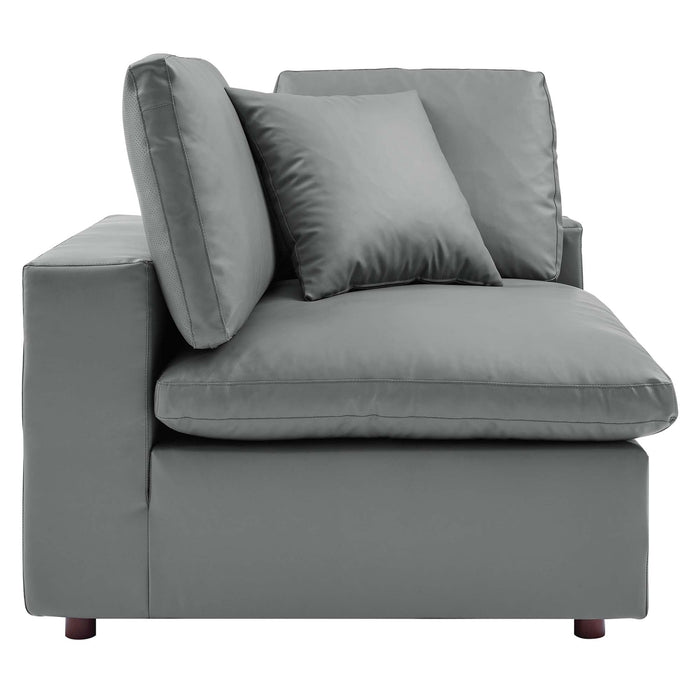 Commix Down Filled Overstuffed Vegan Leather 6-Piece Sectional Sofa by Modway - alternate view