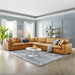 Commix Down Filled Overstuffed Vegan Leather 6-Piece Sectional Sofa by Modway - control panel detail