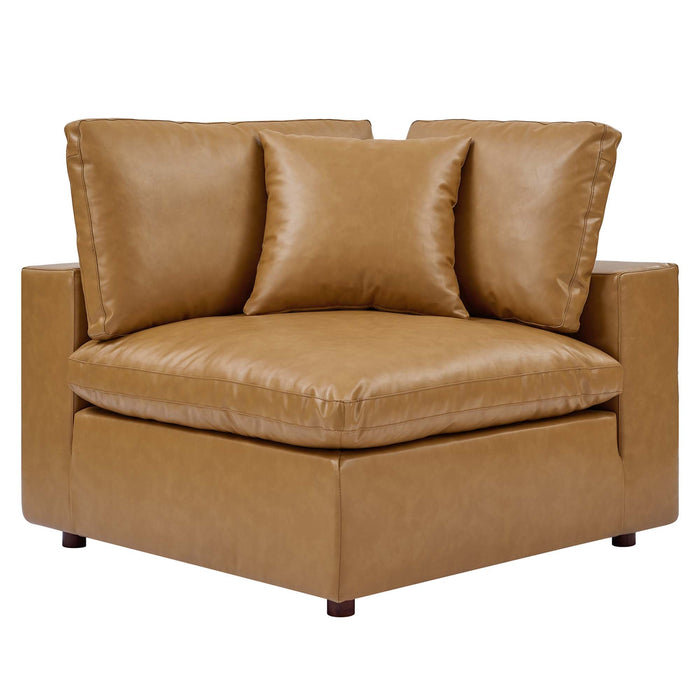 Commix Down Filled Overstuffed Vegan Leather 6-Piece Sectional Sofa by Modway - view 17