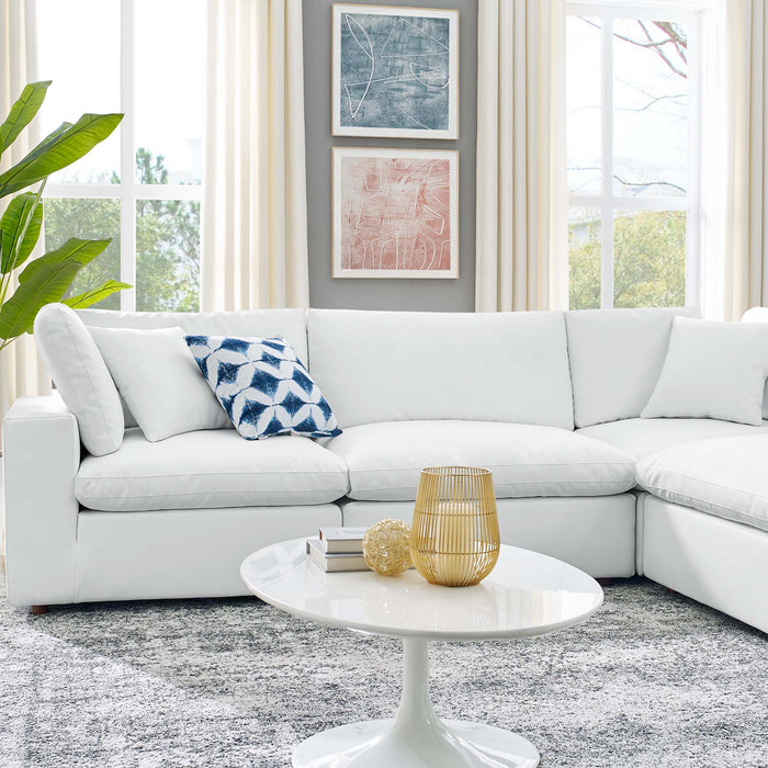 Commix Down Filled Overstuffed Vegan Leather 6-Piece Sectional Sofa by Modway - view 26