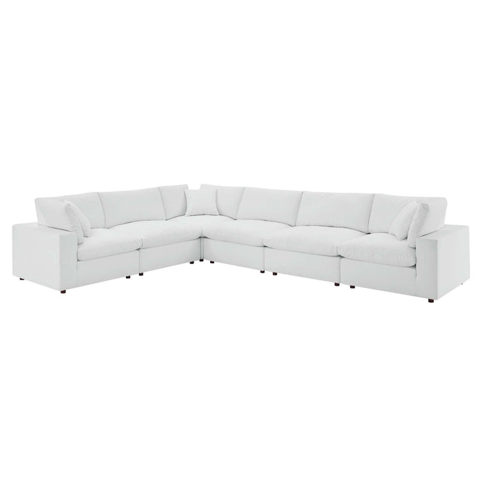 Commix Down Filled Overstuffed Vegan Leather 6-Piece Sectional Sofa by Modway - view 24