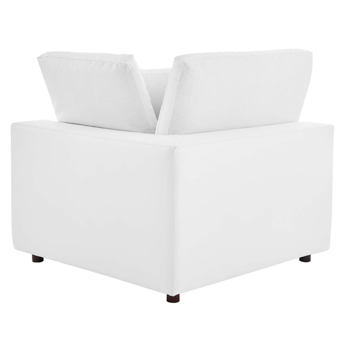Commix Down Filled Overstuffed Vegan Leather 6-Piece Sectional Sofa sectional sofa seating detail
