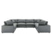 Commix Down Filled Overstuffed Vegan Leather 8-Piece Sectional Sofa by Modway - angle view