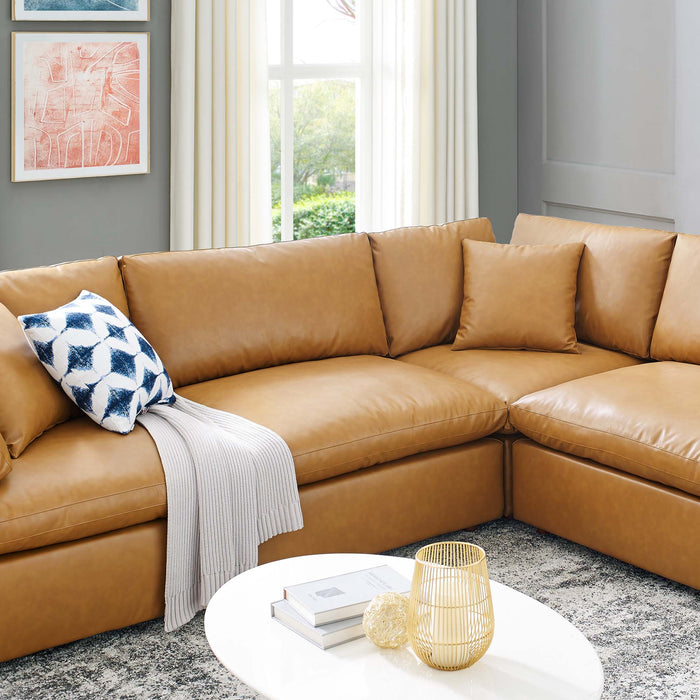Commix Down Filled Overstuffed Vegan Leather 8-Piece Sectional Sofa by Modway - product label
