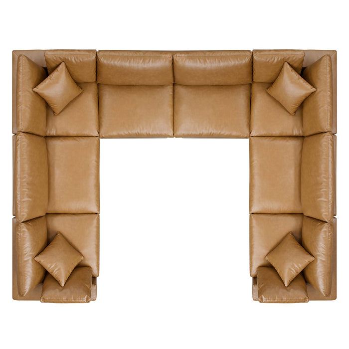 Commix Down Filled Overstuffed Vegan Leather 8-Piece Sectional Sofa by Modway - view 22