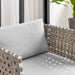 Harmony Sunbrella® Basket Weave Outdoor Patio Aluminum Armchair - detail close-up