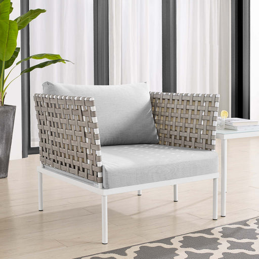 Harmony Sunbrella® Basket Weave Outdoor Patio Aluminum Armchair - Modway \outdoor\lounge chairs