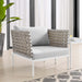 Harmony Sunbrella® Basket Weave Outdoor Patio Aluminum Armchair - Modway \outdoor\lounge chairs