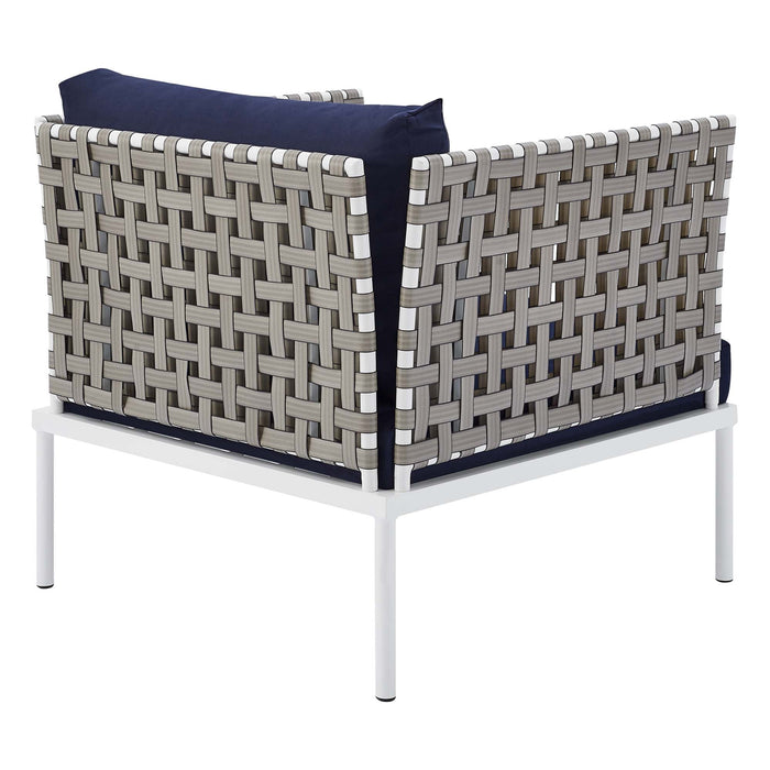 Harmony Sunbrella® Basket Weave Outdoor Patio Aluminum Armchair - view 14