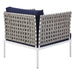 Harmony Sunbrella® Basket Weave Outdoor Patio Aluminum Armchair - view 14