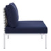 Harmony Sunbrella® Basket Weave Outdoor Patio Aluminum Armless Chair - view 13