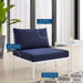 Harmony Sunbrella® Basket Weave Outdoor Patio Aluminum Armless Chair - view 11
