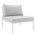 Harmony Sunbrella® Outdoor Patio Aluminum Armless Chair - alternate angle view