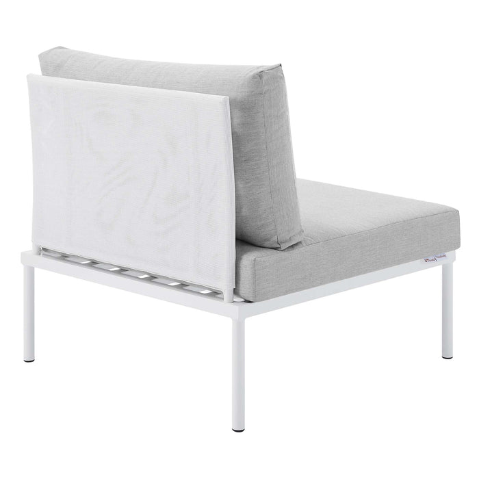 Harmony Sunbrella® Outdoor Patio Aluminum Armless Chair - view 6
