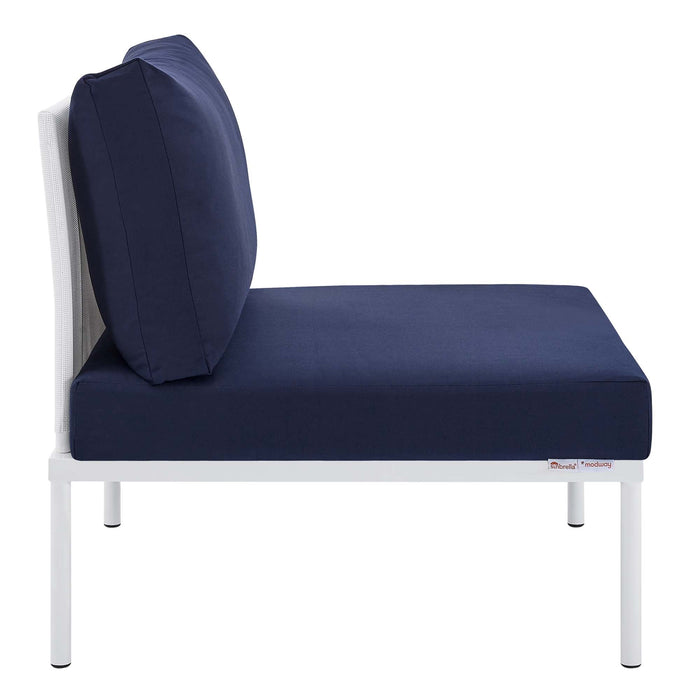 Harmony Sunbrella® Outdoor Patio Aluminum Armless Chair - view 13