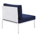 Harmony Sunbrella® Outdoor Patio Aluminum Armless Chair - view 14