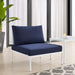 Harmony Sunbrella® Outdoor Patio Aluminum Armless Chair - view 9